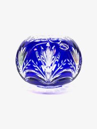 Incredible Cobalt Blue Cut To Clear Rose Bowl - Hungary