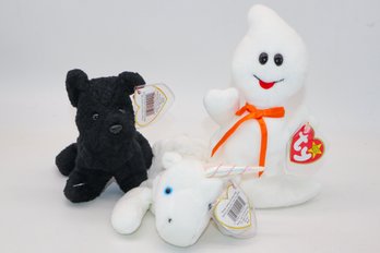 1993 Mystic, 1995 Spooky, 1996 Scottie TY Beanie Babies