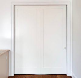 A Large, Solid Wood Pocket Door