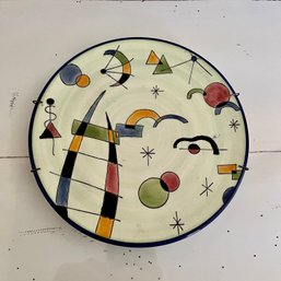 A Hand Painted Modernist Spanish Plate