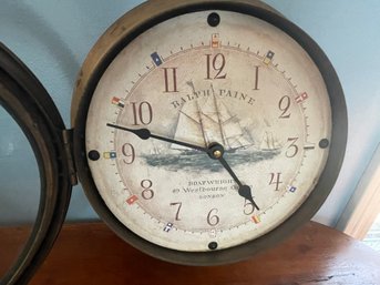 Vintage Reproduction Of Ralph Payne Porthole Ship's Clock