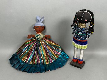 Two Headed Gigi Doll & N Debele Beaded Doll