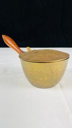Ornate Brass Crumb Catcher With Lid