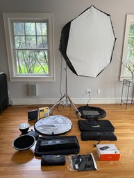 Group Professional Photo Equipment / Includes  Godox QT600ll, Luxbanx Impact  Light