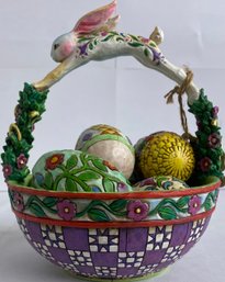 Jim Shore Heartwood Creek Easter Basket