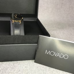 Fabulous Authentic $650 Ladies MOVADO Museum Watch - Original Leather Strap - With Movado Box And Booklet