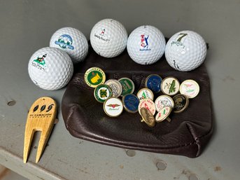 Collectible Golf Ball And Marker Lot