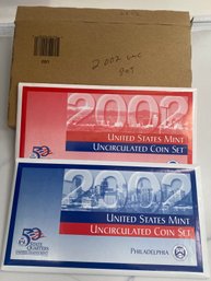 2002 United States Mint Uncirculated Coin Set Denver And Philadelphia