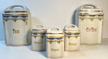 Set Of 5 German Canisters