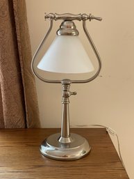 22-in. Table Lamp W/ Frosted White Glass Shade