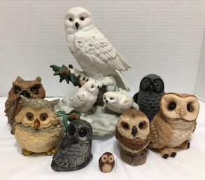 Great Group Of Owl Figures