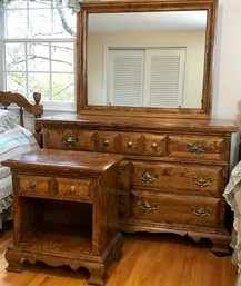 Vintage JAMESTOWN AMERICAN  Dresser, Mirror And Night Stand