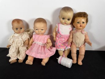 FOUR VINTAGE BABY DOLLS BY HORSMAN, GINNY, EFFANBEE, ETC.