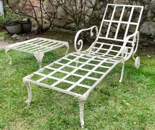 Wrought Iron Lounge Chair And Ottoman Frame