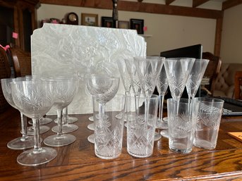 Large Set Cocktail Glasses