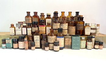 Vintage Pharmacy Apothecary Drugstore Medicine Bottle Collection