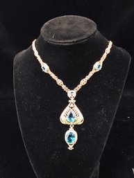 Camrose & Kross Jacqueline Jackie Kennedy Aquamarine Art Nouveau Necklace 395