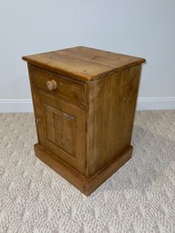 Vintage Pine Bedside Cabinet Table