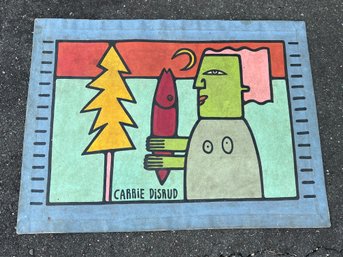 Carrie Disrud Painted Canvas Door Mat