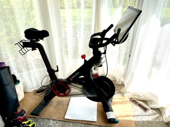 Peloton Console Exercise Bike - Model - PLTN-RB1VO - Tested Working - Note Discoloration In Picture