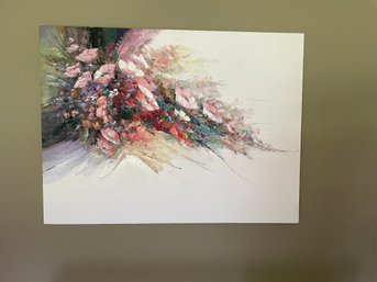 Floral Color Burst Style Canvas Painting