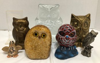 More Owls! Glass, Brass, Stone And More