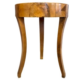 A Modern Carved Exotic Hard Wood Side Table