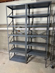 Pair Of Metal Storage Shelves