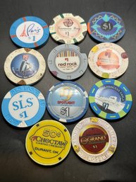 Lot Of 11 Casino Chips