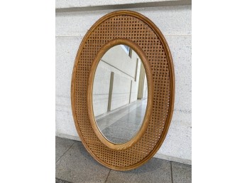 Vintage Faux Cane Mirror