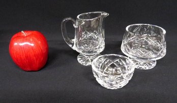 Waterford Lismore Pattern Crystal Creamer/Sugar & Sweetener Packets Bowl