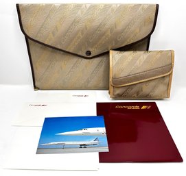 VNTG Air France Concorde Ladies Toiletry Case, Givenchy Perfume, Portfolio With Stationary Charles Frantz DSN