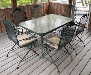 Outdoor Patio Set With Six Chairs