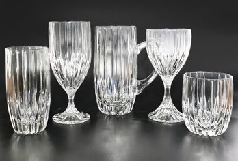 A Large 60 Plus Piece Park Lane Glass Ware Set By Mikasa