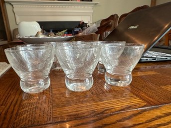 8 Shot Glasses With Raised Bottoms