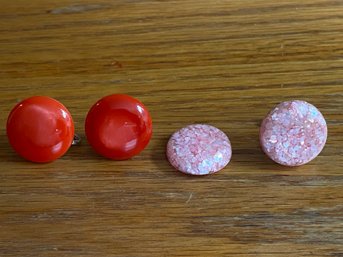 Vintage Button Earrings