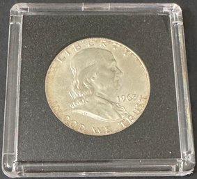 1963-D Benjamin Franklin Silver Half Dollar