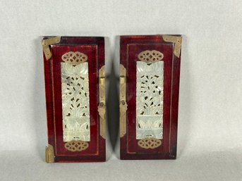 Chinese Mid-Century Jewelry Box Doors