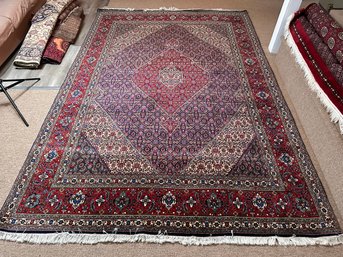 A Vintage Hand Knotted And Dyed Bidjar Carpet