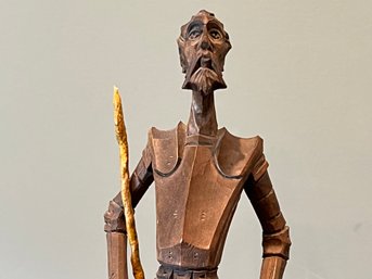 Hand Carved Wooden Sculpture Don Quixote