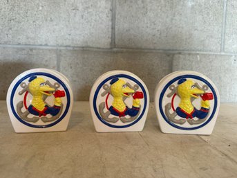 Group Of 3 Collectible Sesame Street Containers