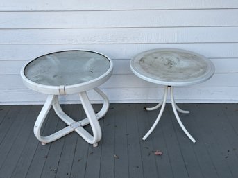 2 Small Patio Side Tables