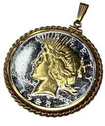 1923 Peace Dollar Pendant (90 Percent Silver/San Francisco Mint)