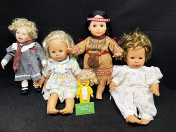 Collection Of Five Dolls Including Zapf Creation, Ashton-Drake, Eugene Doll Co. And Playmates