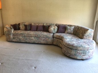 Mid Century Custom Upholstery Floral Sectional