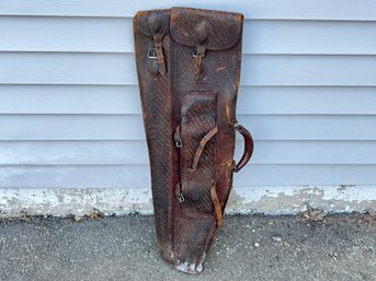 Antique Leather Gun Case Belonged To F. D. Watkins Little Rock Arkansas