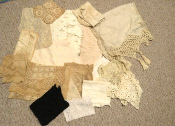 Lots Of Antique & Vintage Lace Crochet Linens Table Runners