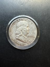 1952 Benjamin Franklin Silver Half Dollar