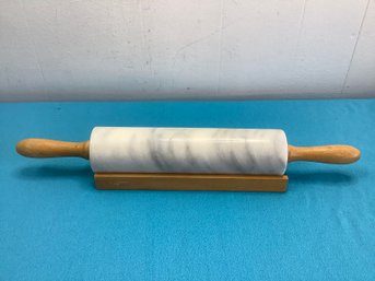 Marble And Wood Rolling Pin With Stand