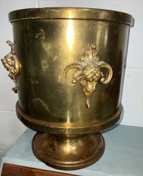 Gorgeous Antique Urn With Horned Creature